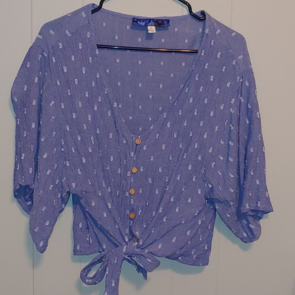 Cute polka dot button up shirt
